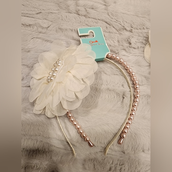 ! NWT Copper Key Pink Pearl & White Pearl Headband Bundle - 2 Headbands NEW ! - Picture 5 of 8